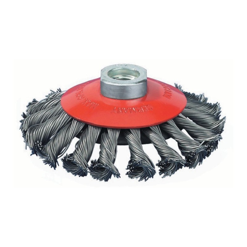 Abraboro Angle Circular Brush Ø100mm with thread M14 wire braided - AB99049500