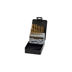 Set of ABRABORO drills set HSS-TIN DIN drills for metal drills 1 - 10 mm ABRABORO [19 pcs]