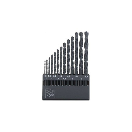 Abraboro drill bit Set of metal drill bits HSS-R DIN 338 1.5 - 6.5 mm ABRABORO [13 pcs.]